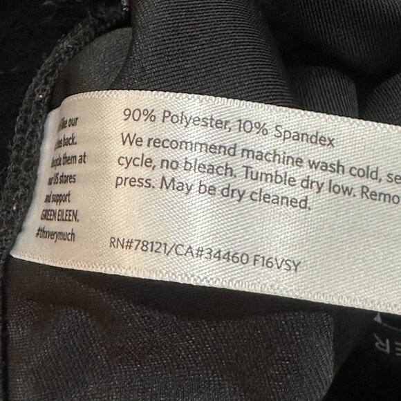 Eileen Fisher Stretch Velvet Knit Ankle Pull On Legging Pants Black Small - Picture 6 of 6